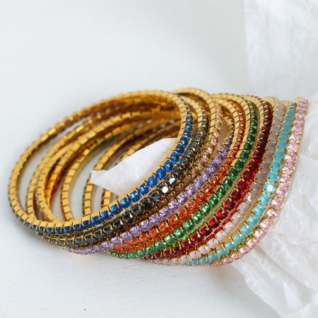 Bracelet chaîne luxueux pour femme en acier inoxydable, étanche, couleur or, orné de zircon. 2