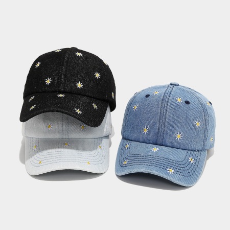 Casquette de baseball unisexe en polyester à fleurs décontractées de la série Simple 2