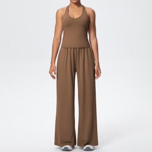 Ensemble De Yoga Pour Femme, Couleur Unie, À Rebond Élevé h5 Image2