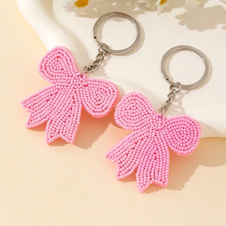 Porte-clés perles nœud papillon doux, série simple 2