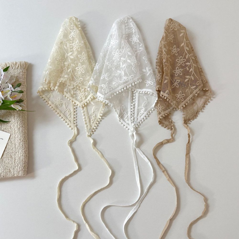 Écharpes D'Été Pour Femmes En Dentelle À Fleurs Douces, Collection Romantique Image3