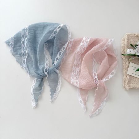 Écharpes d'été en dentelle unie pour femmes, collection romantique