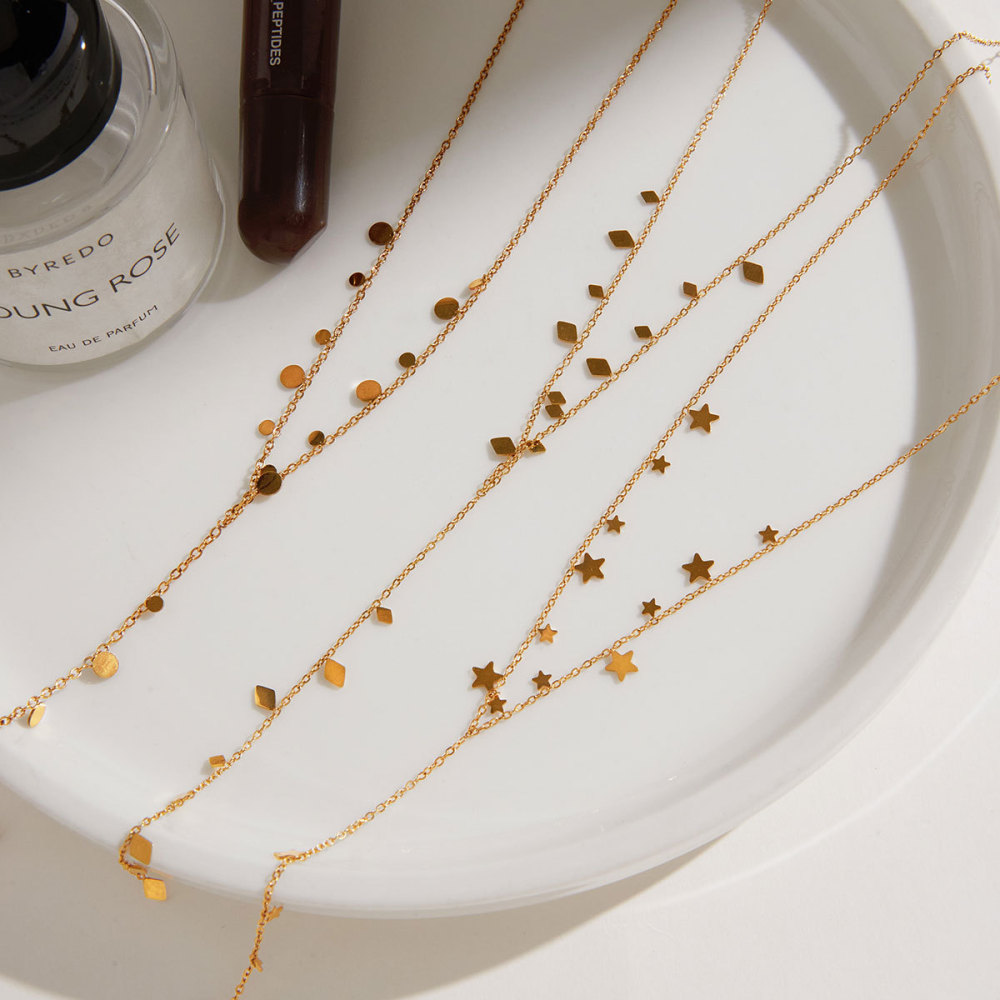 Colliers Pendentifs Pour Femmes En Acier Inoxydable Étanche Avec Pompon En Forme De Y Image5