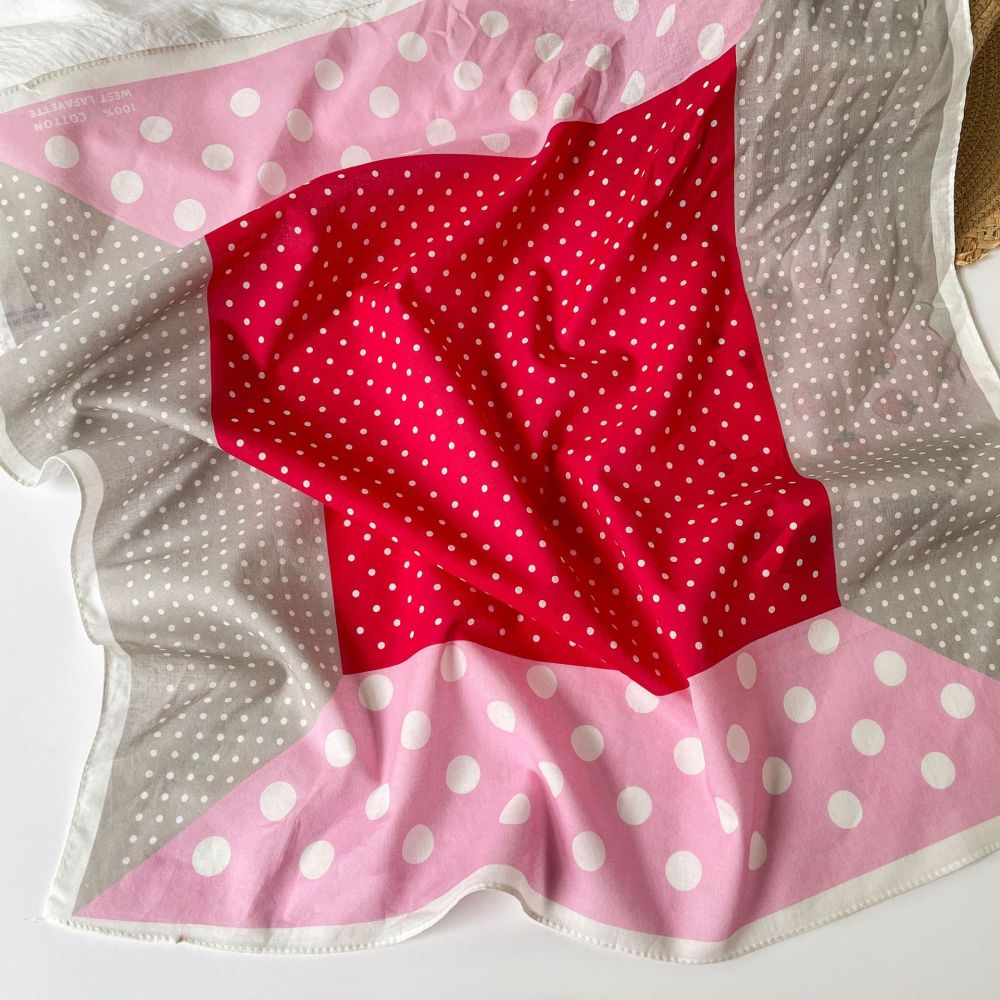 Écharpes D'Été Pour Femmes En Coton À Pois Multicolores Simples Image6