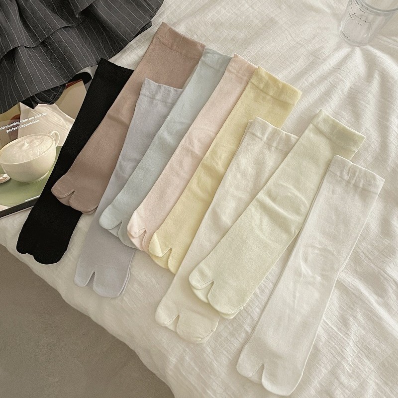 Chaussettes Mi-Mollet Élégantes Et Unies À Rebond Élevé h5Image3