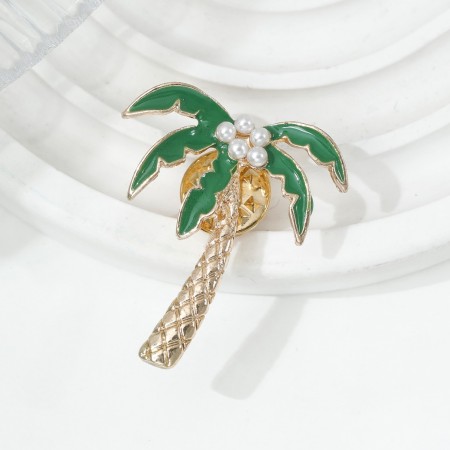 Broches en alliage représentant des cocotiers, collection Simple Series Natural Plant
