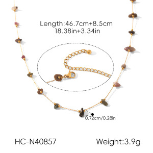 Colliers De Perles Pour Femmes, Collection Simple, Daily Chain, En Pierres Naturelles Couleur Or h5 Image2