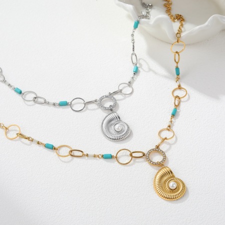 Colliers à maillons pour femmes, en acier inoxydable, étanches, de la collection Simple Series Daily Chain 2