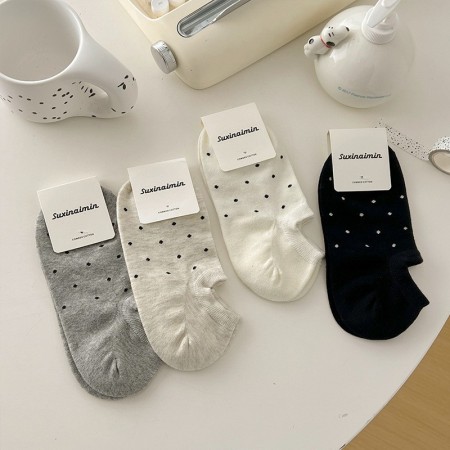 Chaussettes basses à pois basiques 2