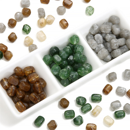Perles acryliques rondes et rectangulaires à faire soi-même, série simple