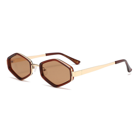 Lunettes de soleil rétro Simple Series, forme irrégulière, couleurs mélangées