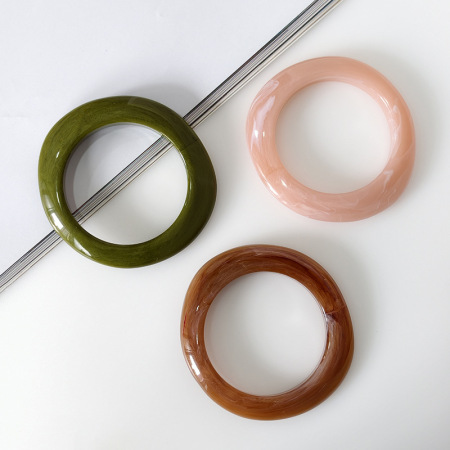 Bracelets pour femmes en acrylique, forme irrégulière décontractée, couleur dégradée, collection Simple