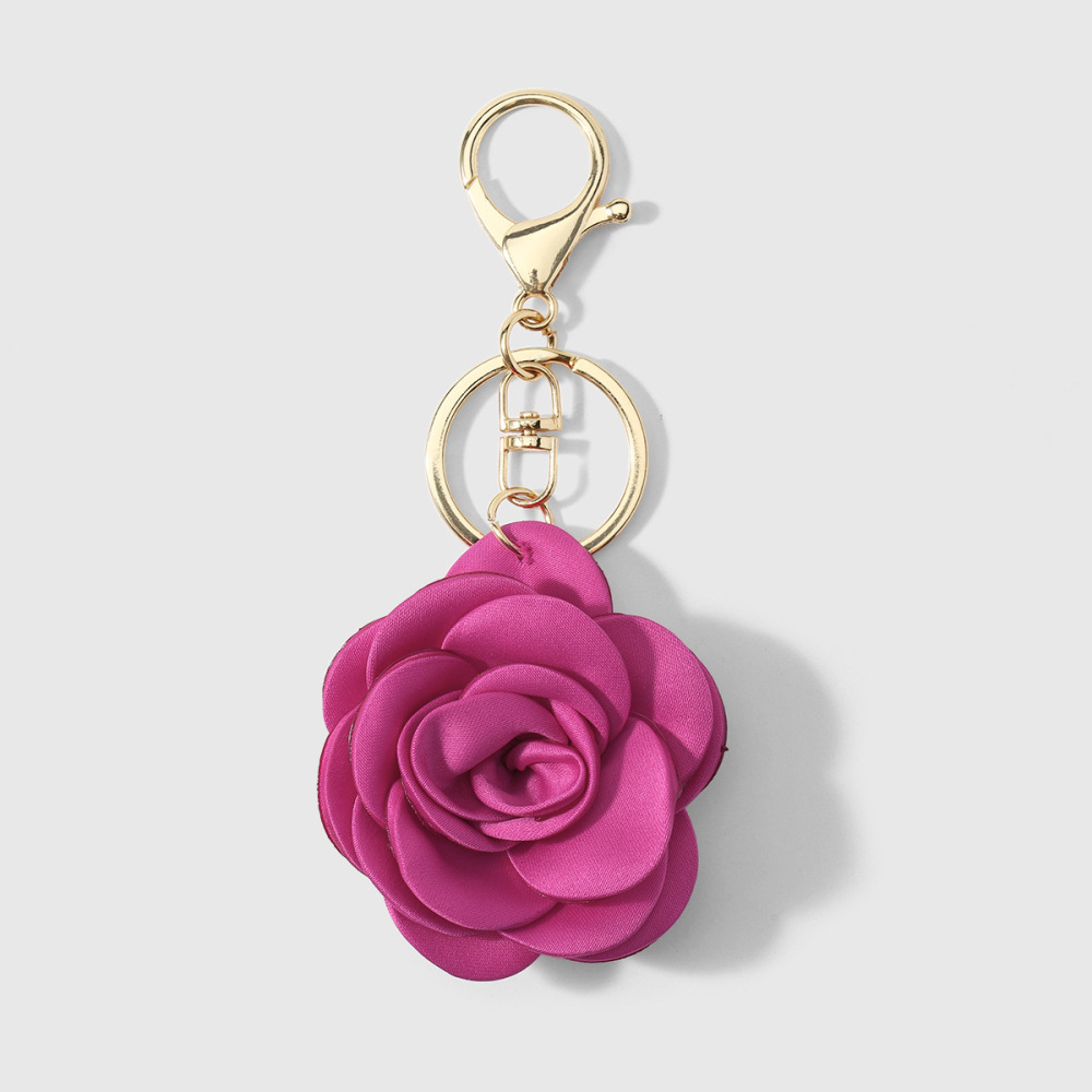 Breloques De Sac En Cuir Uni Couleur Fleur Quotidienne De La Série Simple 