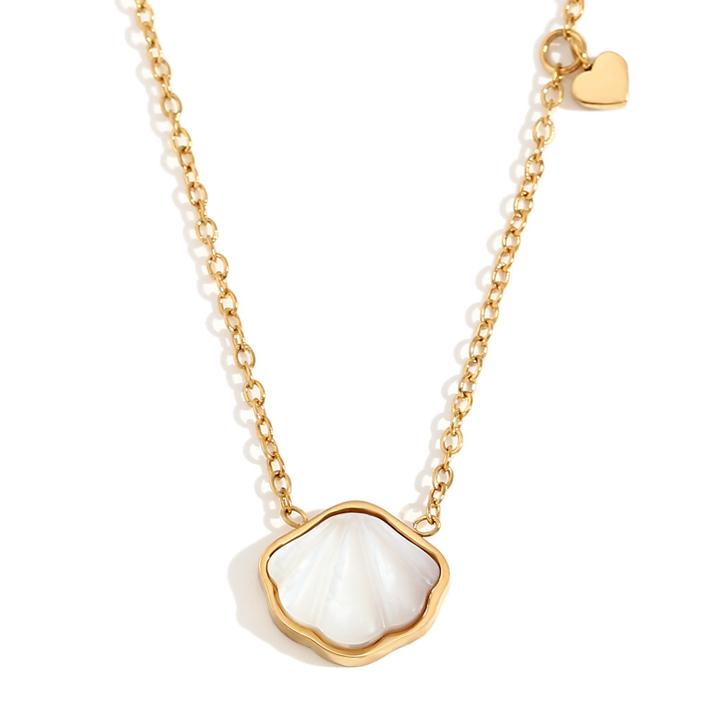Colliers Pendentifs Pour Femmes, Simples, Couleur Or, Motif Coquillages Image4