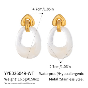 Boucles D'Oreilles Pendantes Pour Femmes En Résine Imperméable Et Acier Inoxydable h5