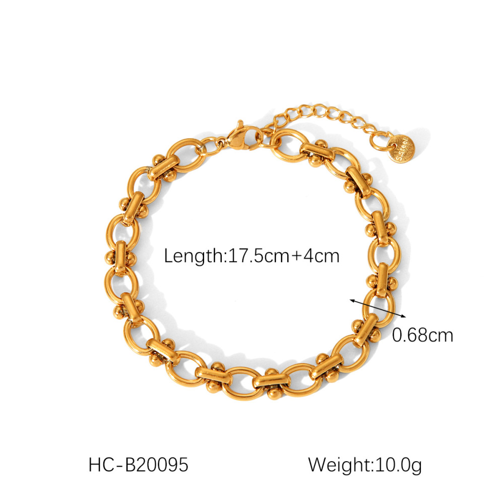Bracelet Jonc Simple Pour Femme, De Forme Rectangulaire Et Elliptique, En Acier Inoxydable Imperméable, Couleur Or, Orné De Zircon. Image2