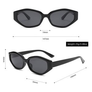 Lunettes De Soleil Unisexes Simple Series Casual, Couleur Unie Et Dégradée. h5 Image2