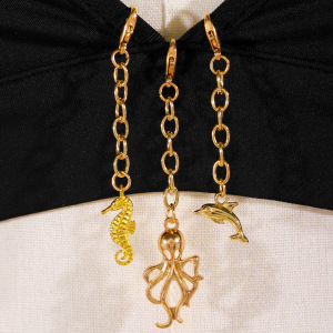 Porte-Clés En Alliage, Forme Irrégulière, Coquillage Et Étoile De Mer, Style Océanique, Collection Romantique, Idéal Pour Les Vacances. h5 Image3