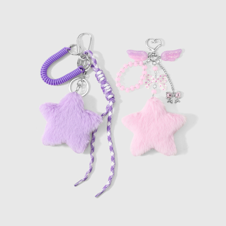 Breloques de sac en alliage Simple Series Sweet Bow Knot Star Wings