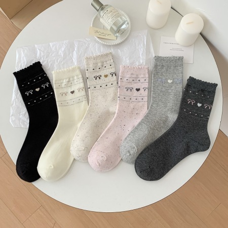 Chaussettes mi-mollet à effet rebondissant et couleurs contrastées