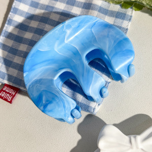 Pinces À Cheveux En Plastique De Forme Irrégulière Et De Couleur Dégradée, Série Simple h5