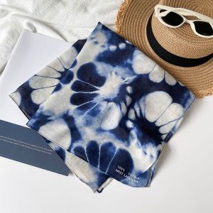 Écharpes D'Été Rétro En Coton À Dégradé De Couleurs Pour Femmes h5 Image5