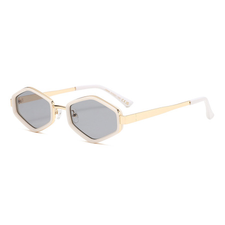 Lunettes de soleil rétro Simple Series, forme irrégulière, couleurs mélangées 2