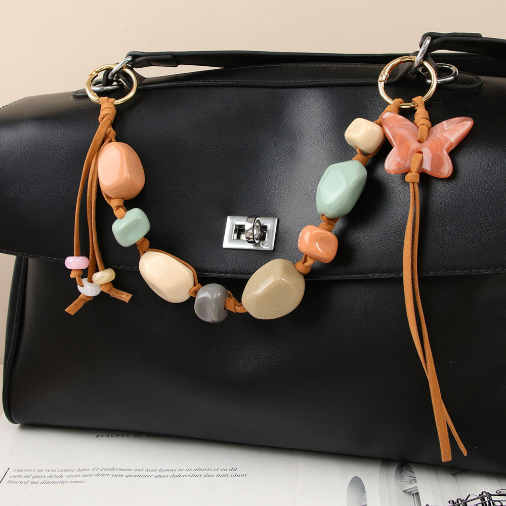 Collection Ethnique Rétro Perles Papillon Porte-Clés Pour Sacs En Plastique Image3