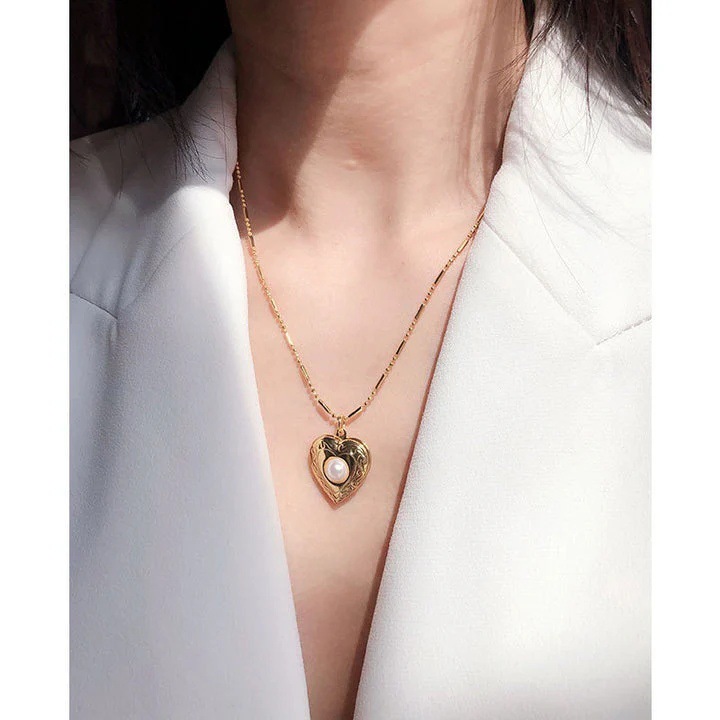 Colliers Pendentifs En Cuivre En Forme De Cœur Pour Femmes, Collection Simple Series Diy Image4
