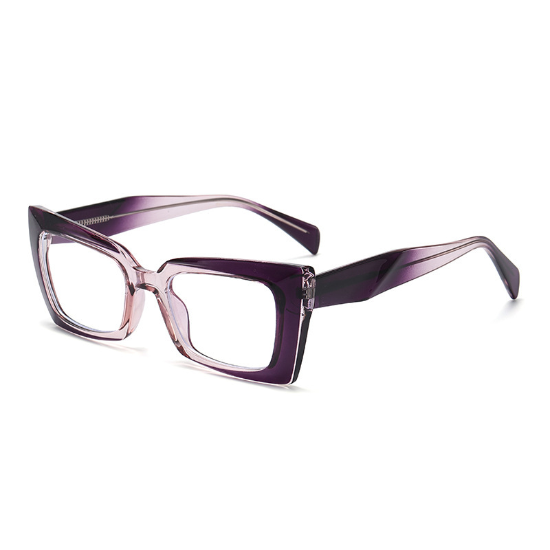 Lunettes De Vue Unisexes Simple Series Rétro Forme Irrégulière Imprimé Léopard Dégradé Image3