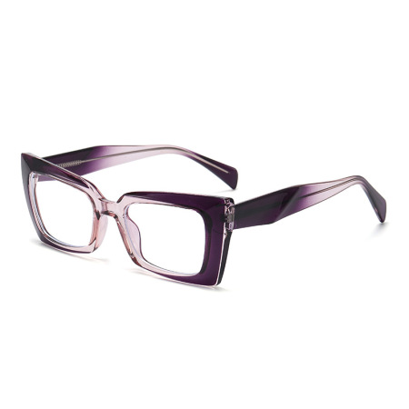 Lunettes de vue unisexes Simple Series rétro forme irrégulière imprimé léopard dégradé 2