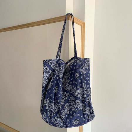 Sac carré femme en toile imprimée à motif cachemire style décontracté