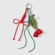 Un porte-clés de sac tulipe rouge 