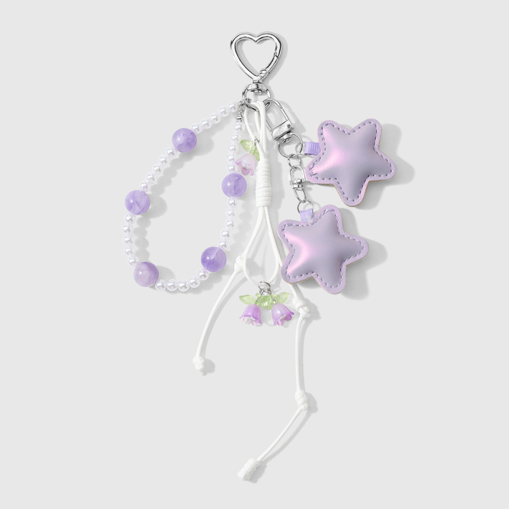 Collection Simple - Perles Fleurs Douces - Breloques En Cuir Étoile