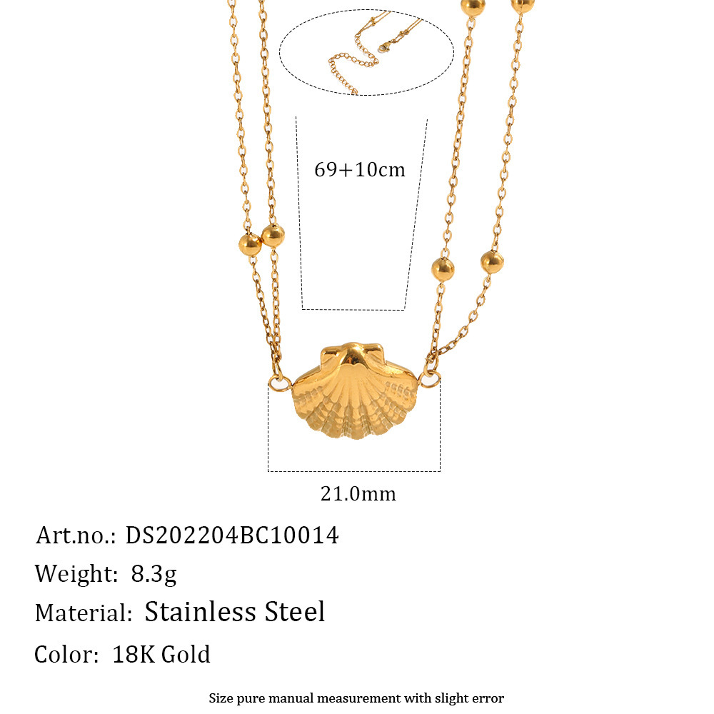 Chaînes De Taille Pour Femmes En Acier Inoxydable Couleur Or, Motif Coquillage Et Étoile De Mer