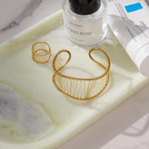 Bracelets Pour Femmes En Acier Inoxydable Doré, Simples Et Élégants, Ajourés Et Étanches. h5 Image4