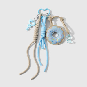 Porte-Clés En Cuir Pour Femme, Motif Donut, Collection Daily Twist De La Série Simple h5