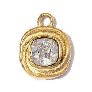 Pendentif Œil Du Diable Diy De Forme Irrégulière En Acier Inoxydable Étanche Couleur Or, Série Classique h5 Image3