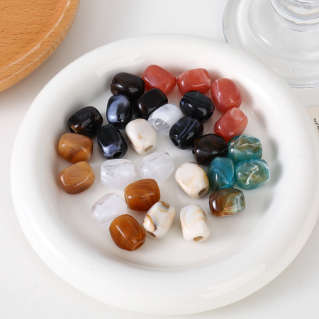 1 perle acrylique de forme irrégulière et de couleur dégradée pour bijoux 2