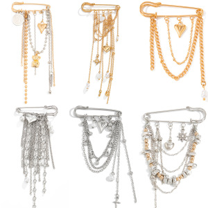 Broches En Fer À Pompon Et Perles En Forme De Cœur, Collection Quotidienne Simple h5 Image5