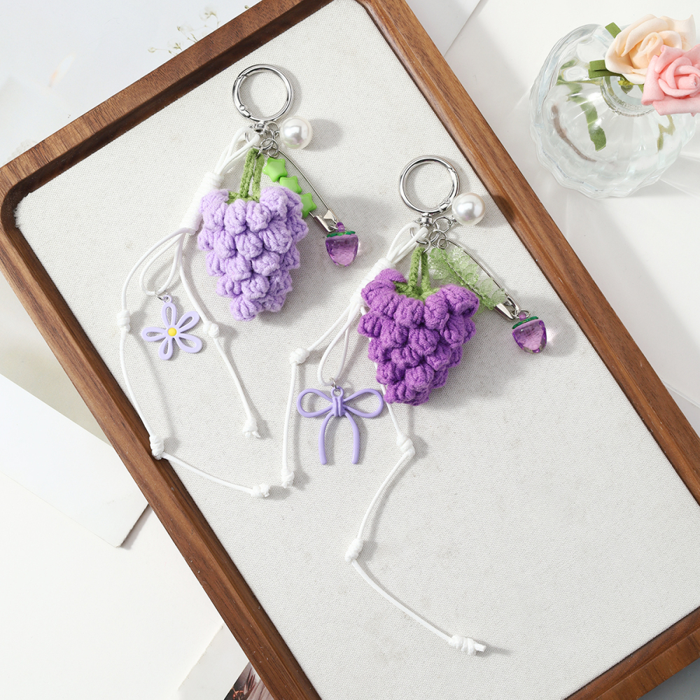Breloques De Sac En Polyester Simple Series Daily Flower Raisin Image3