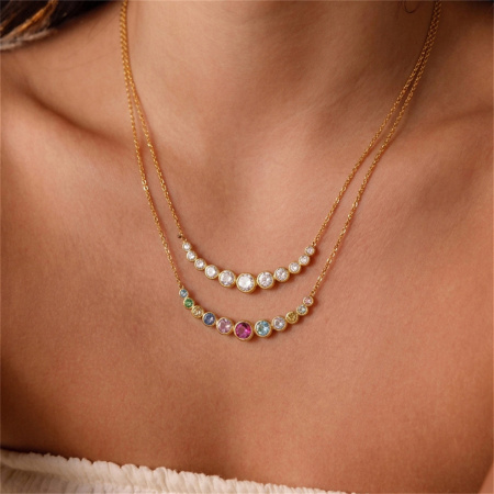 Colliers pendentifs pour femmes, luxueux, rétro, patchwork, cercle, acier inoxydable, couleur or, zircon, étanches