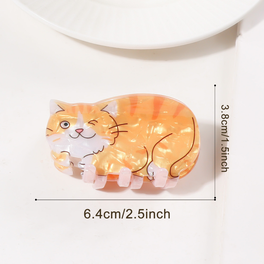 Griffes À Cheveux En Pvc, Motif Animaux Mignons, Série Simple