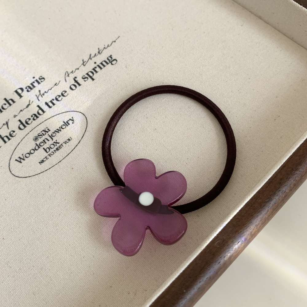 Élastiques À Cheveux En Acétate À Motif Floral Quotidien Simple Series