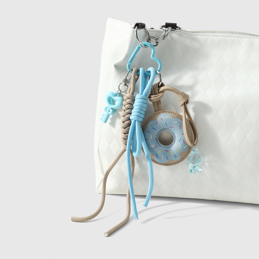 Porte-Clés En Cuir Pour Femme, Motif Donut, Collection Daily Twist De La Série Simple Image6