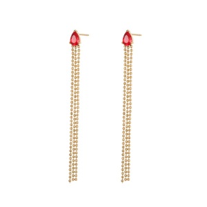 Boucles D'Oreilles Pendantes Pour Femmes, En Acier Inoxydable Imperméable, Avec Pompon Quotidien, De La Collection Simple Series. h5 Image5