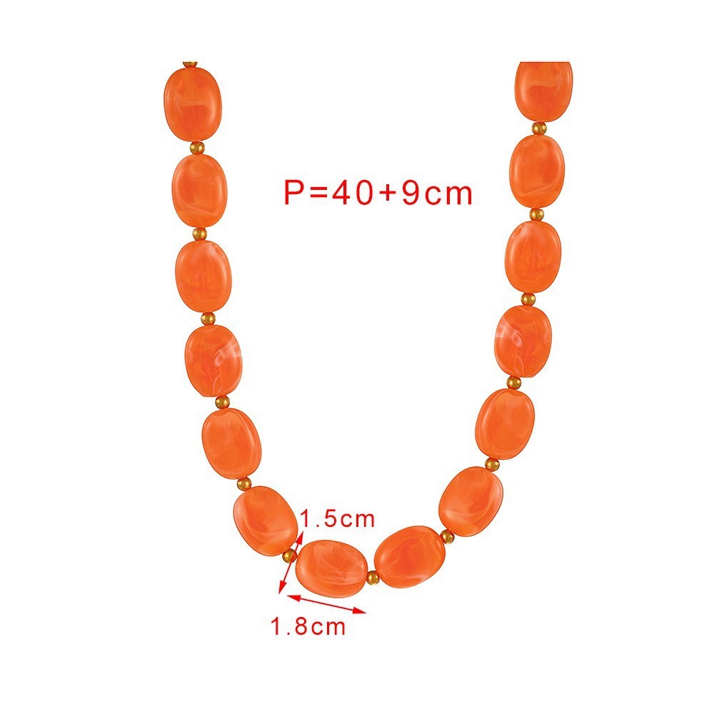 Colliers De Perles Pour Femmes En Résine À Dégradé De Couleurs Image4