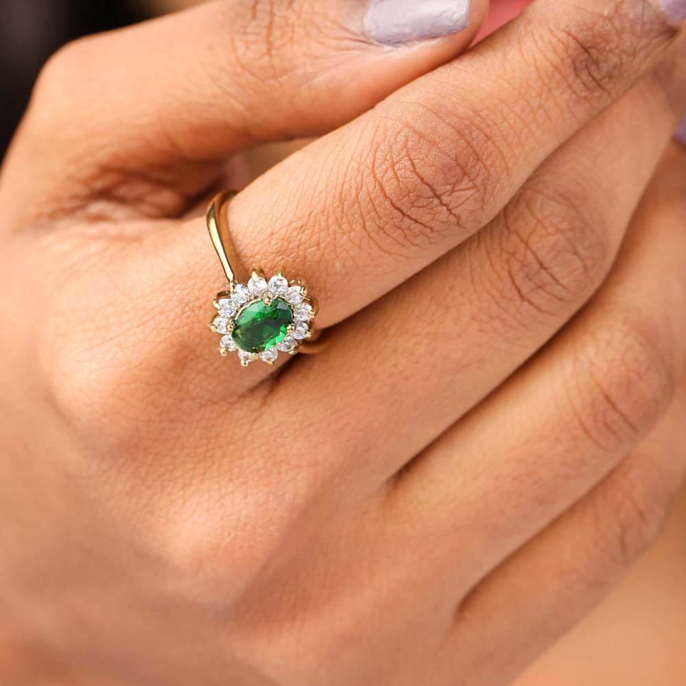 Ensembles De Bijoux Pour Femmes Luxueux Et Élégants, De Forme Elliptique Irrégulière, En Acier Inoxydable Étanche, Couleur Or Et Zircon. Image4