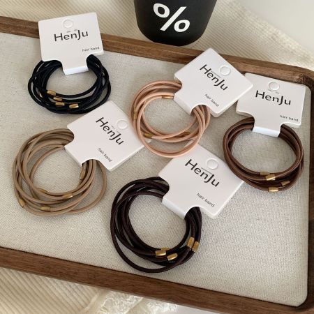 Élastiques à cheveux en corde unie de la gamme Simple Series pour un usage quotidien