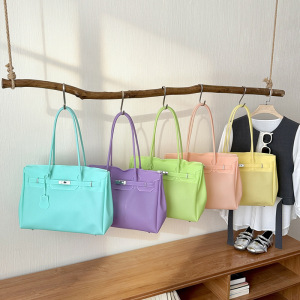 Sac À Main Fourre-Tout Femme En Pvc Transparent Uni, Style Décontracté h5 Image3
